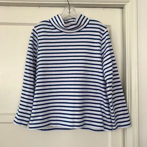 J Crew oversized sailor striped boxy turtleneck